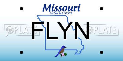 FLYN Missouri License Plate