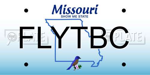 FLYTBC Missouri License Plate