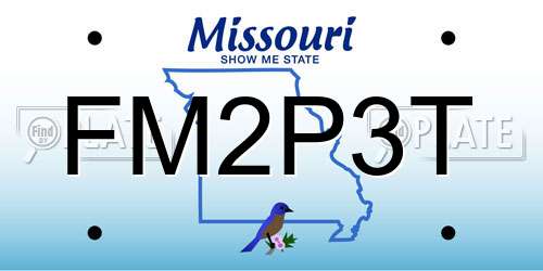 FM2P3T Missouri License Plate