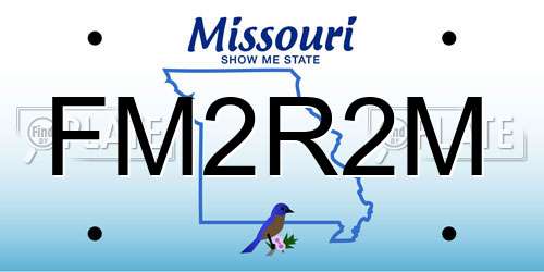 FM2R2M Missouri License Plate