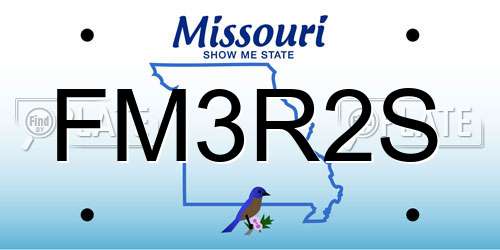FM3R2S Missouri License Plate