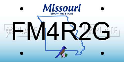 FM4R2G Missouri License Plate