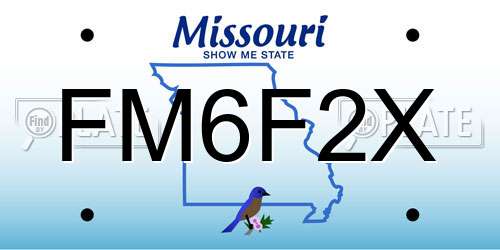 FM6F2X Missouri License Plate