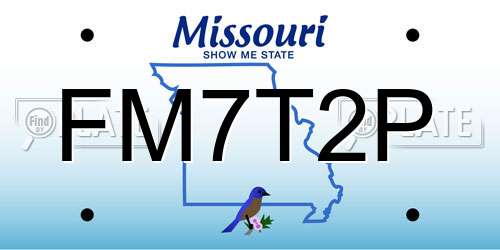 FM7T2P Missouri License Plate