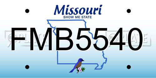 FMB5540 Missouri License Plate
