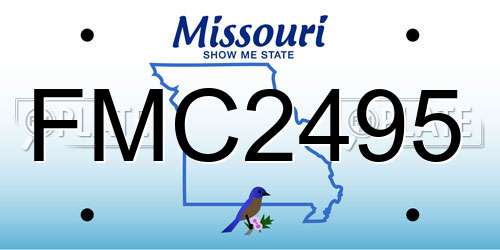 FMC2495 Missouri License Plate