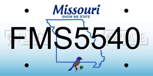 FMS5540 Missouri License Plate