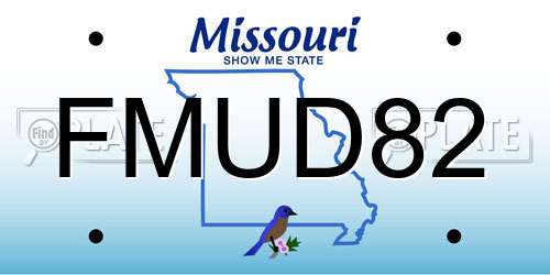 FMUD82 Missouri License Plate