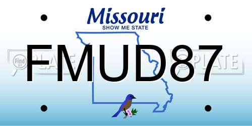 FMUD87 Missouri License Plate