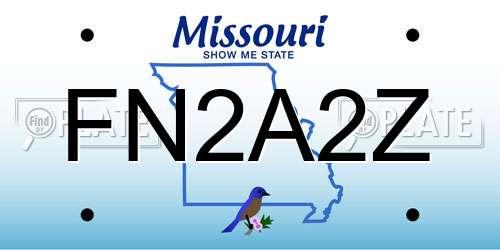 FN2A2Z Missouri License Plate