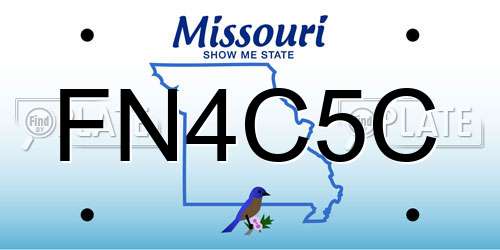 FN4C5C Missouri License Plate