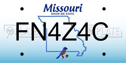 FN4Z4C Missouri License Plate