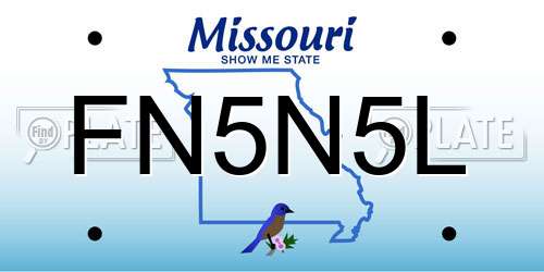 FN5N5L Missouri License Plate