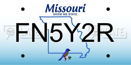 FN5Y2R Missouri License Plate