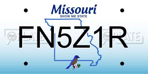 FN5Z1R Missouri License Plate