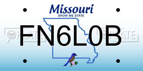 FN6L0B Missouri License Plate