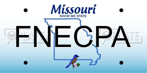 FNECPA Missouri License Plate