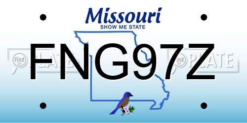 FNG97Z Missouri License Plate