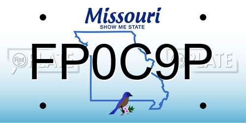 FP0C9P Missouri License Plate