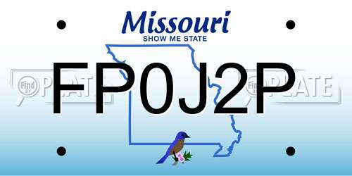 FP0J2P Missouri License Plate