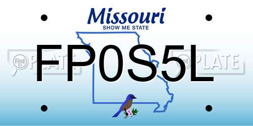 FP0S5L Missouri License Plate