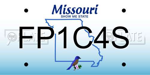 FP1C4S Missouri License Plate