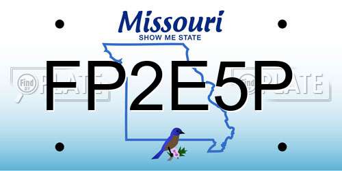 FP2E5P Missouri License Plate