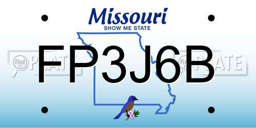 FP3J6B Missouri License Plate