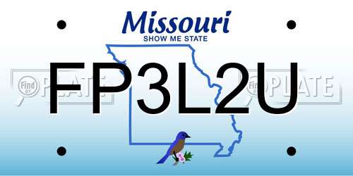 FP3L2U Missouri License Plate
