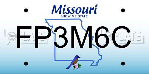 FP3M6C Missouri License Plate