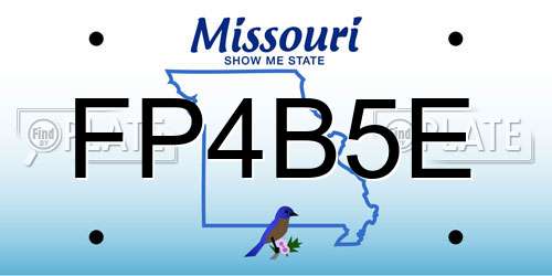 FP4B5E Missouri License Plate
