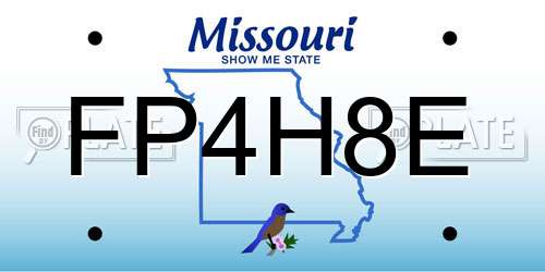 FP4H8E Missouri License Plate