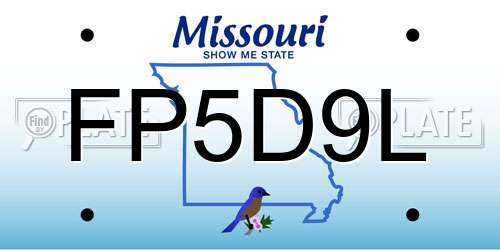 FP5D9L Missouri License Plate