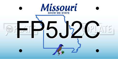 FP5J2C Missouri License Plate