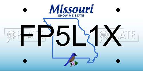 FP5L1X Missouri License Plate