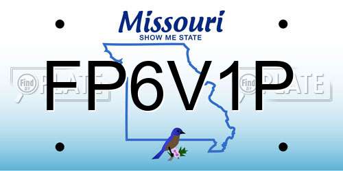 FP6V1P Missouri License Plate