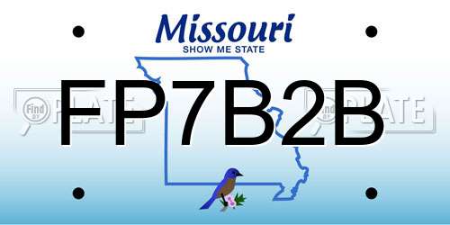 FP7B2B Missouri License Plate