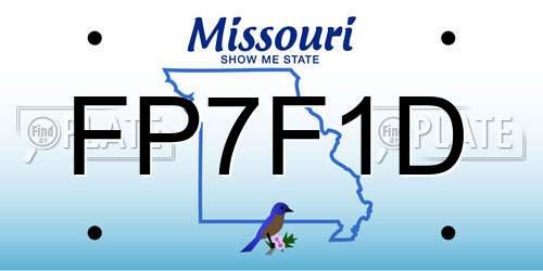 FP7F1D Missouri License Plate