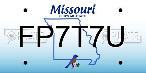 FP7T7U Missouri License Plate
