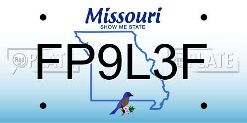 FP9L3F Missouri License Plate