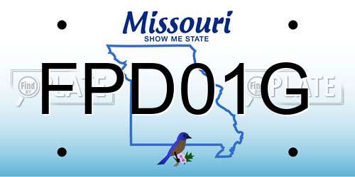 FPD01G Missouri License Plate