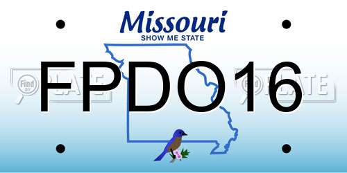 FPDO16 Missouri License Plate