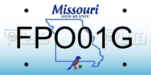 FPO01G Missouri License Plate