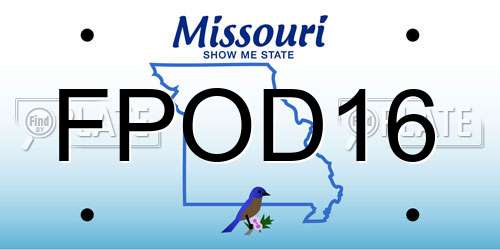 FPOD16 Missouri License Plate