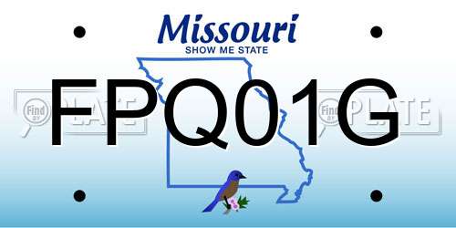FPQ01G Missouri License Plate