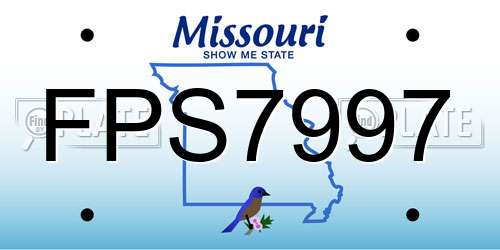 FPS7997 Missouri License Plate