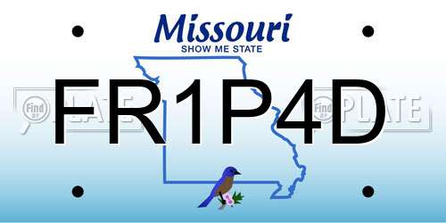 FR1P4D Missouri License Plate