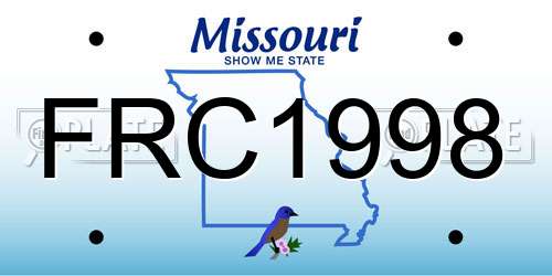 FRC1998 Missouri License Plate