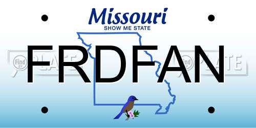 FRDFAN Missouri License Plate