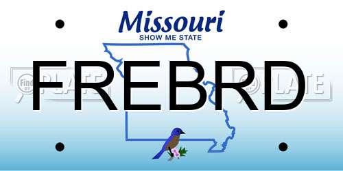 FREBRD Missouri License Plate